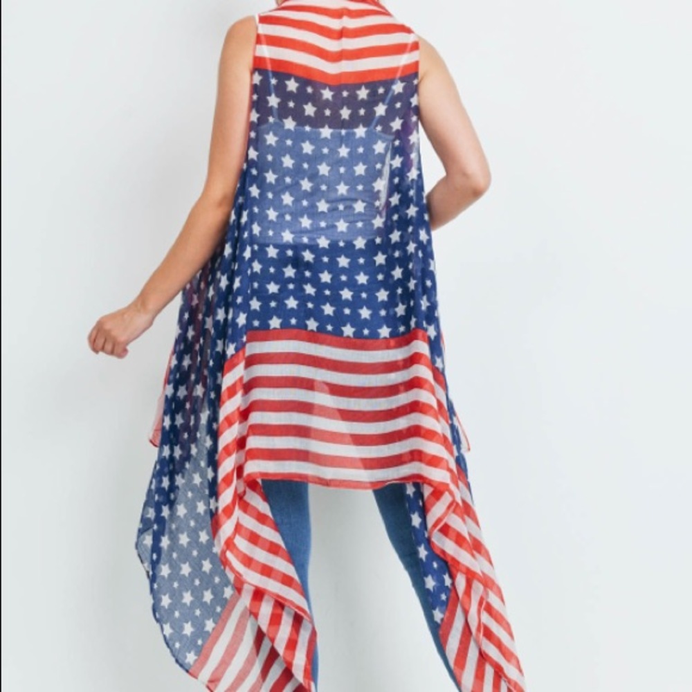 American flag print USA kimono - Picture 4 of 4